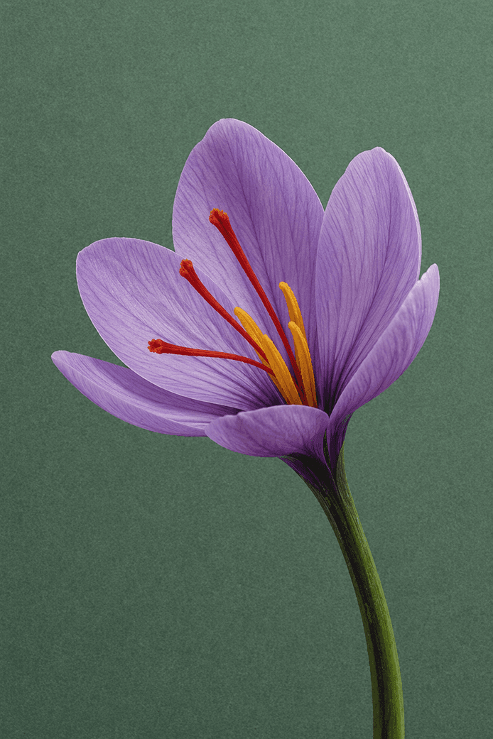 Saffron crocus in bloom